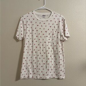 J. Crew White Tee with Red Print